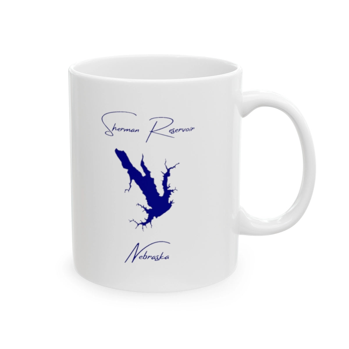 Nebraska Sherman Reservoir Ceramic Mug other position view from right 11oz.webp