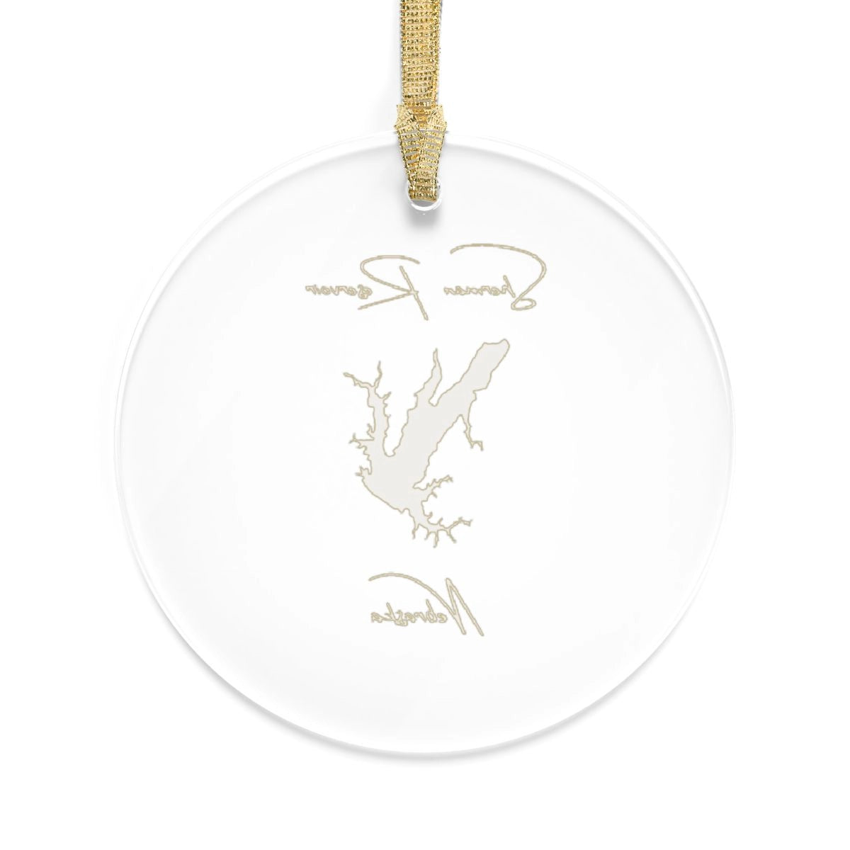 Nebraska Sherman Reservoir Tree Ornament other position view from back round.webp