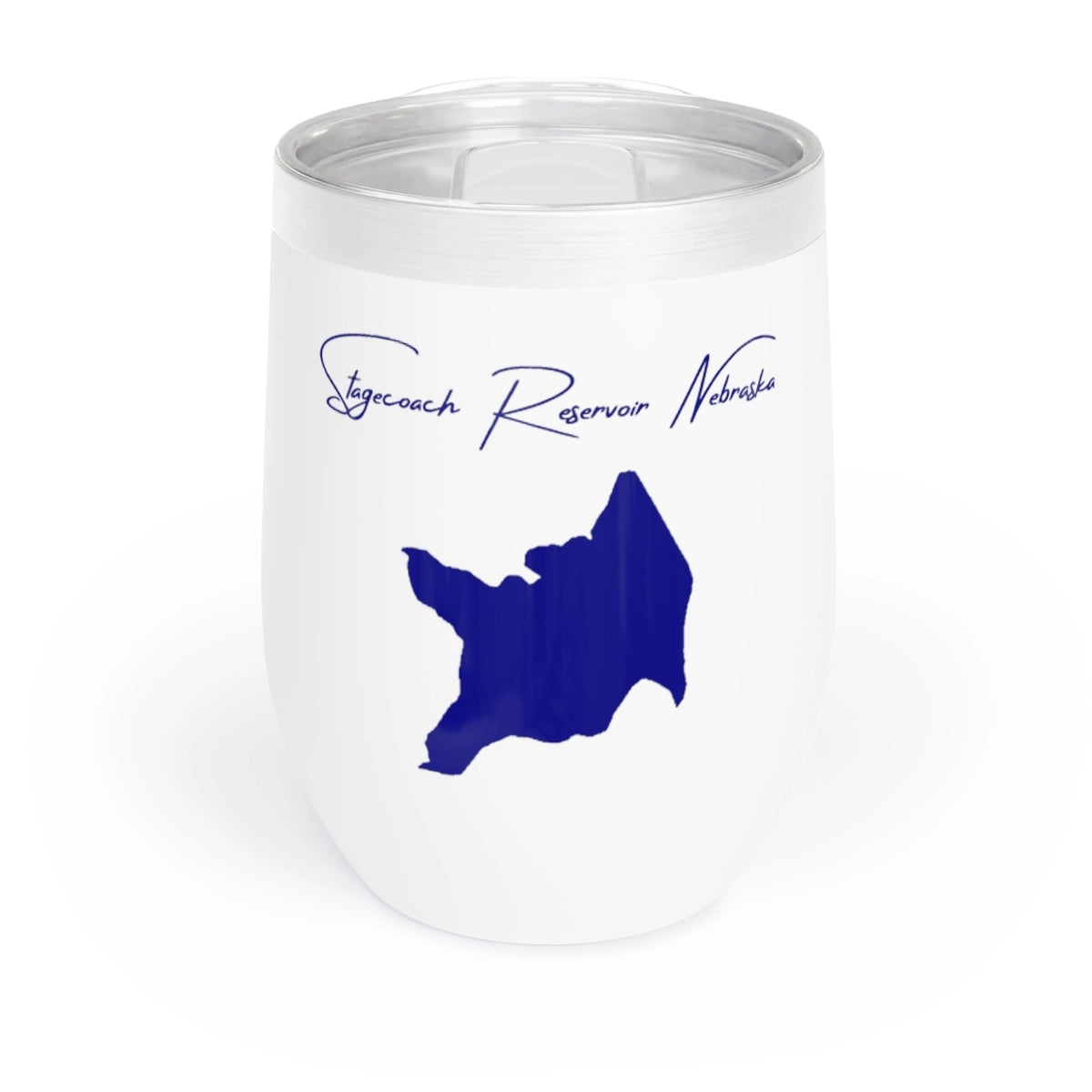 Nebraska Stagecoach Reservoir Wine Tumbler front position view from front white.webp