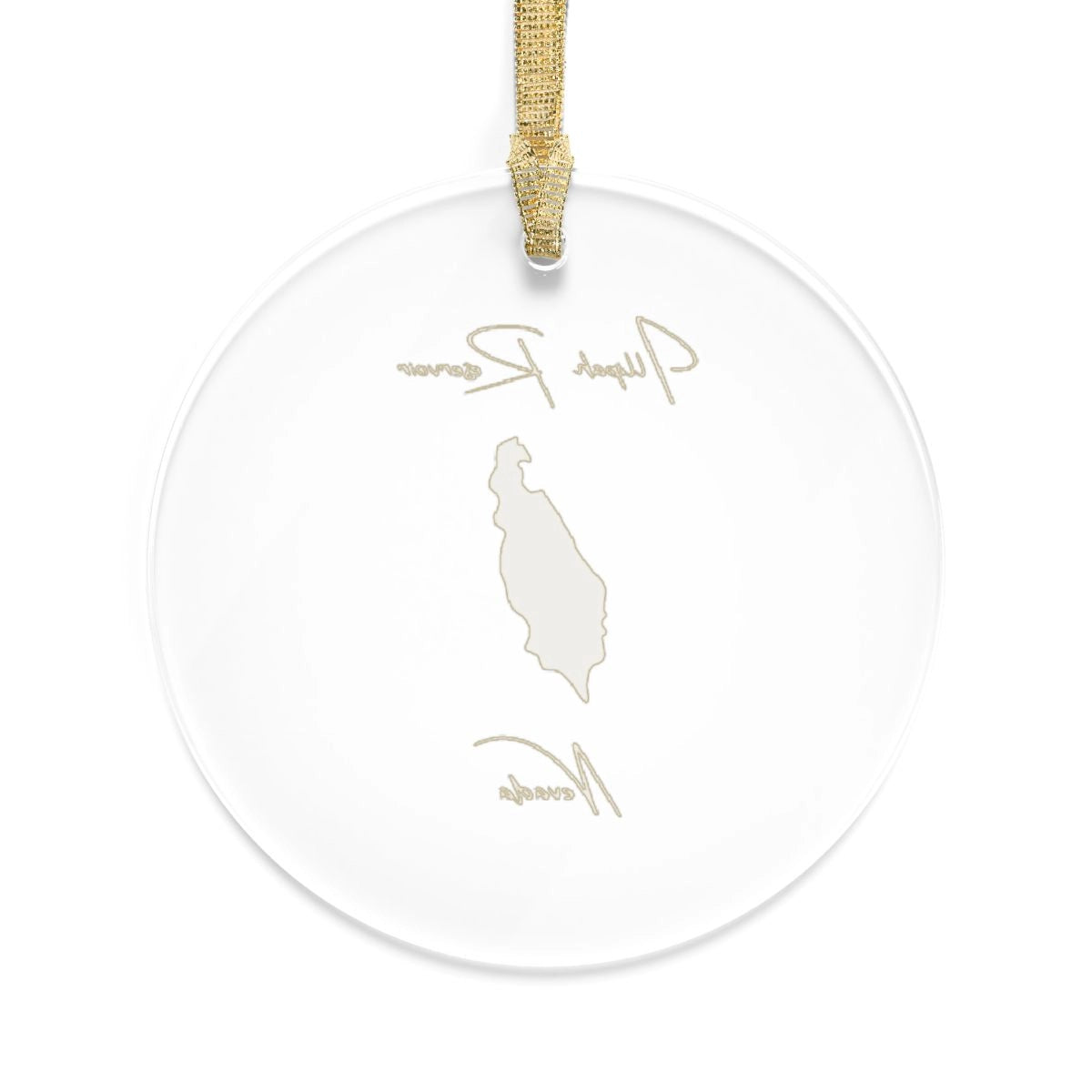 Nevada Illipah Reservoir Tree Ornament other position view from back round.webp