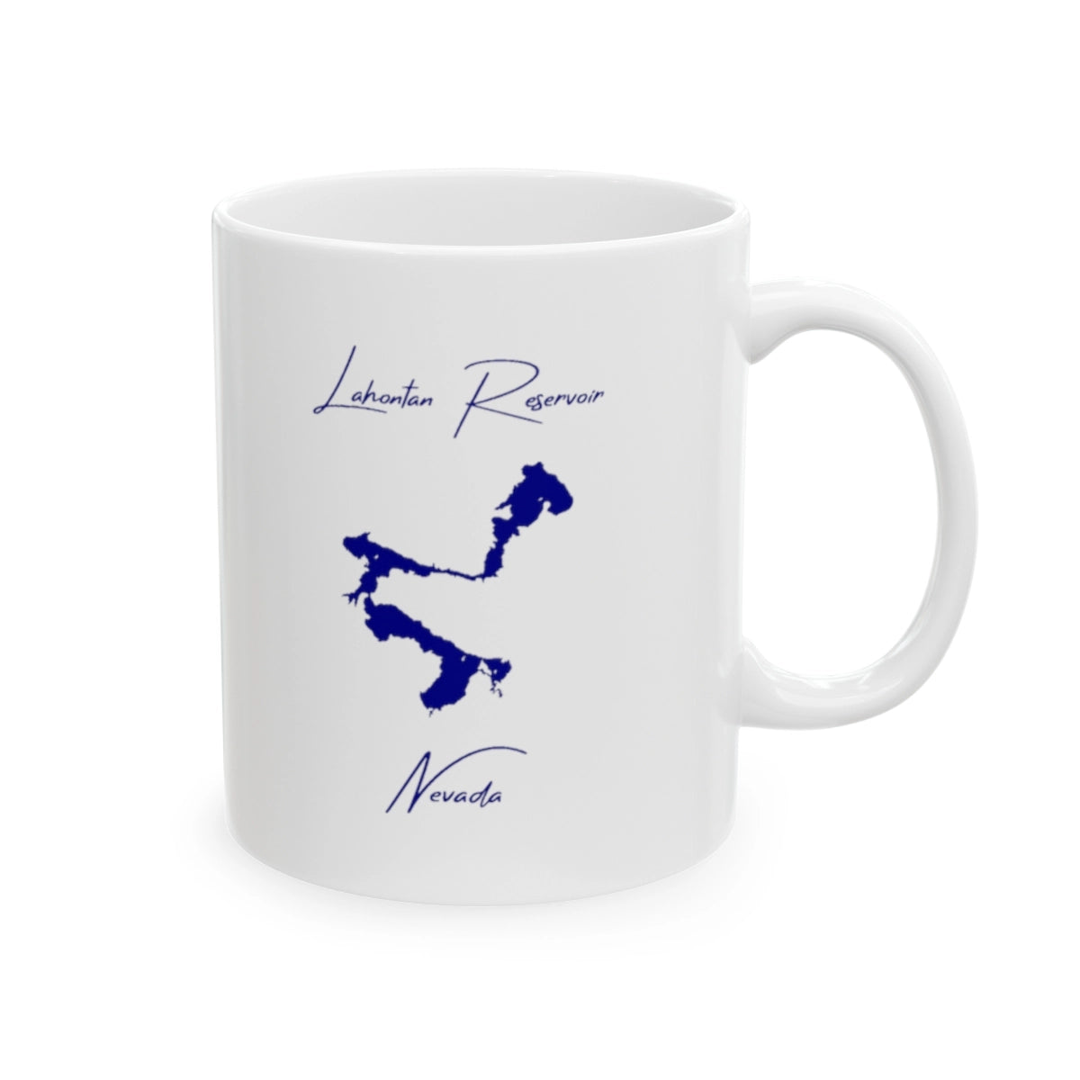 Nevada Lahontan Reservoir Ceramic Mug other position view from right 11oz.webp