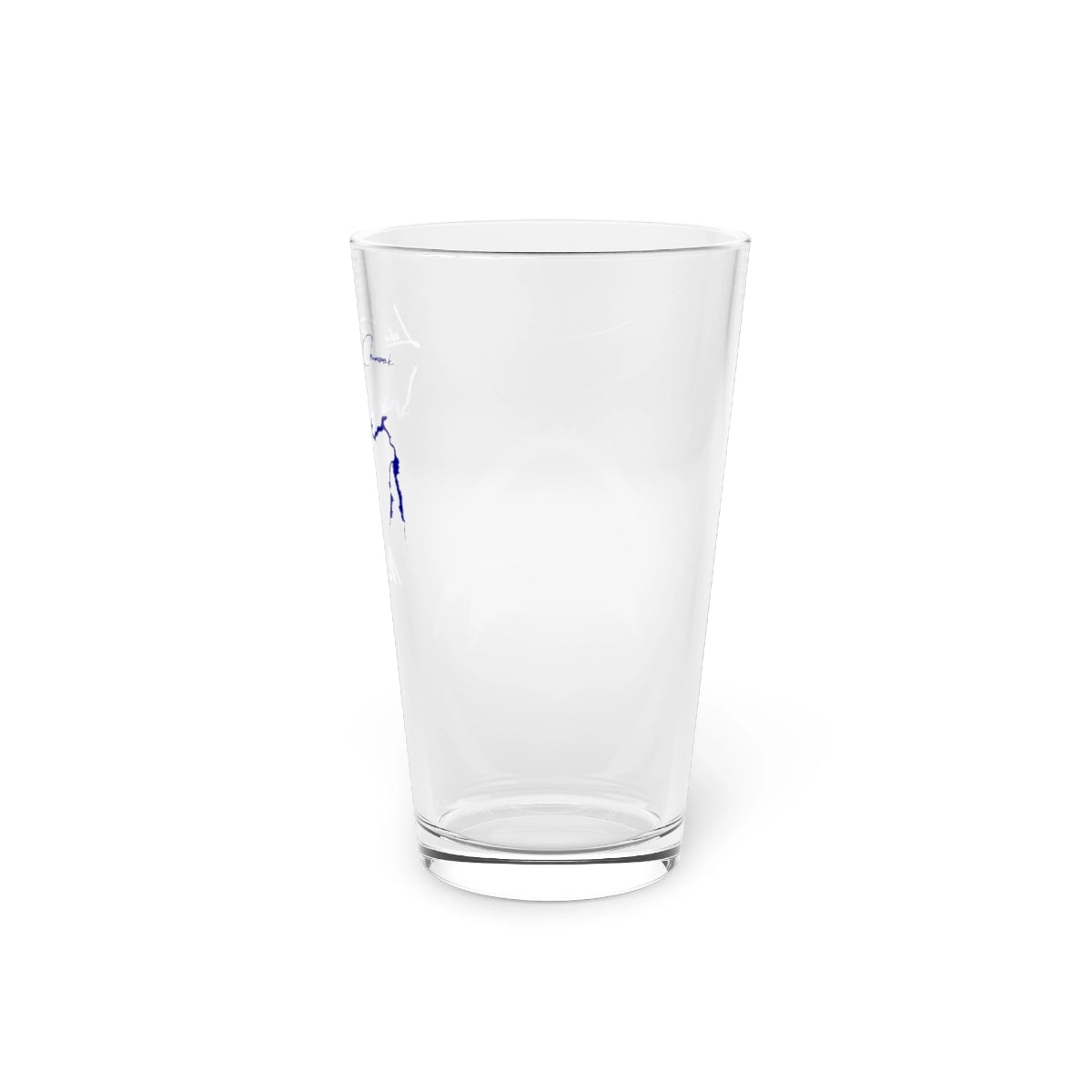 Nevada Lake Billy Chinook 16oz Pint Glass front position view from right 16oz.webp