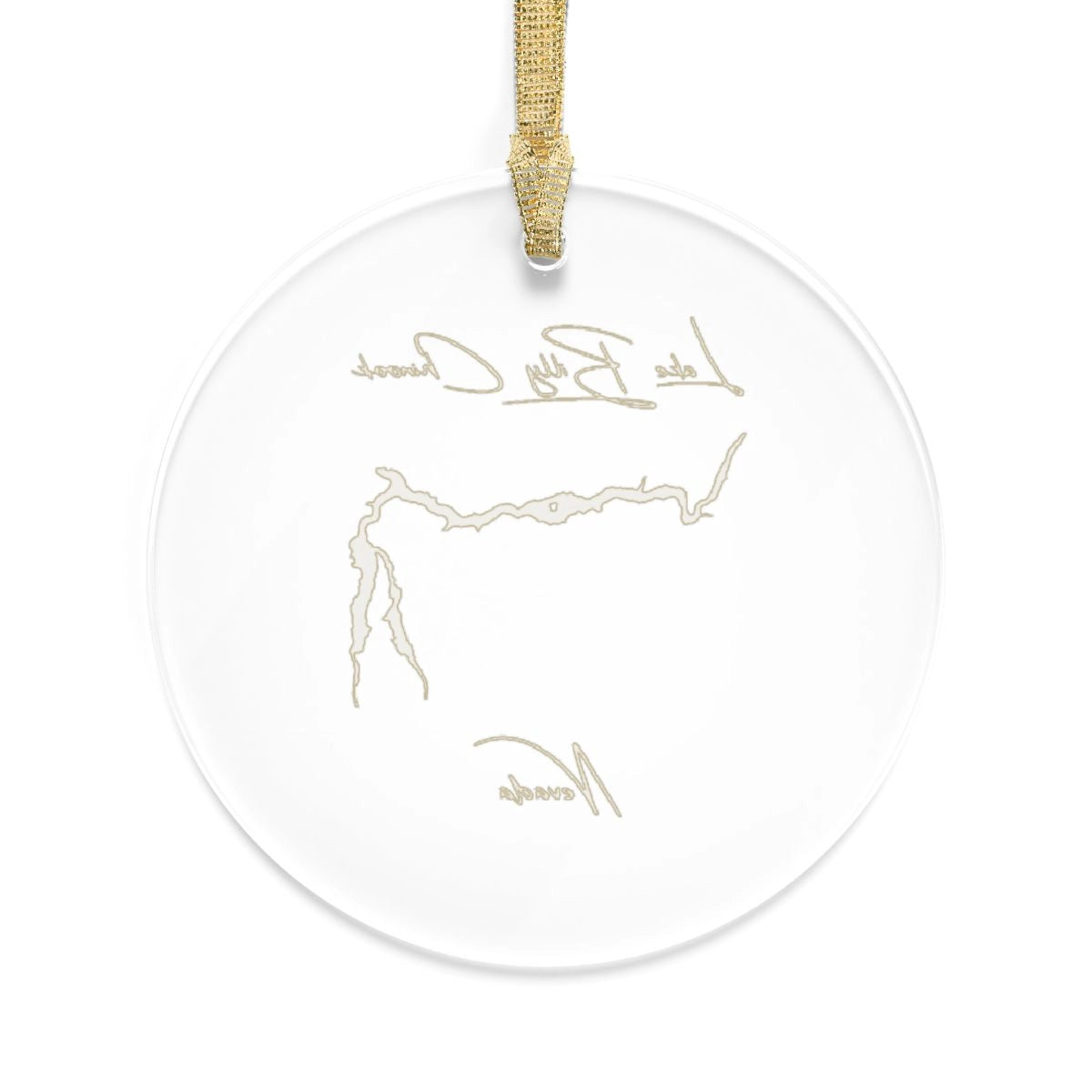 Nevada Lake Billy Chinook Tree Ornament other position view from back round.webp