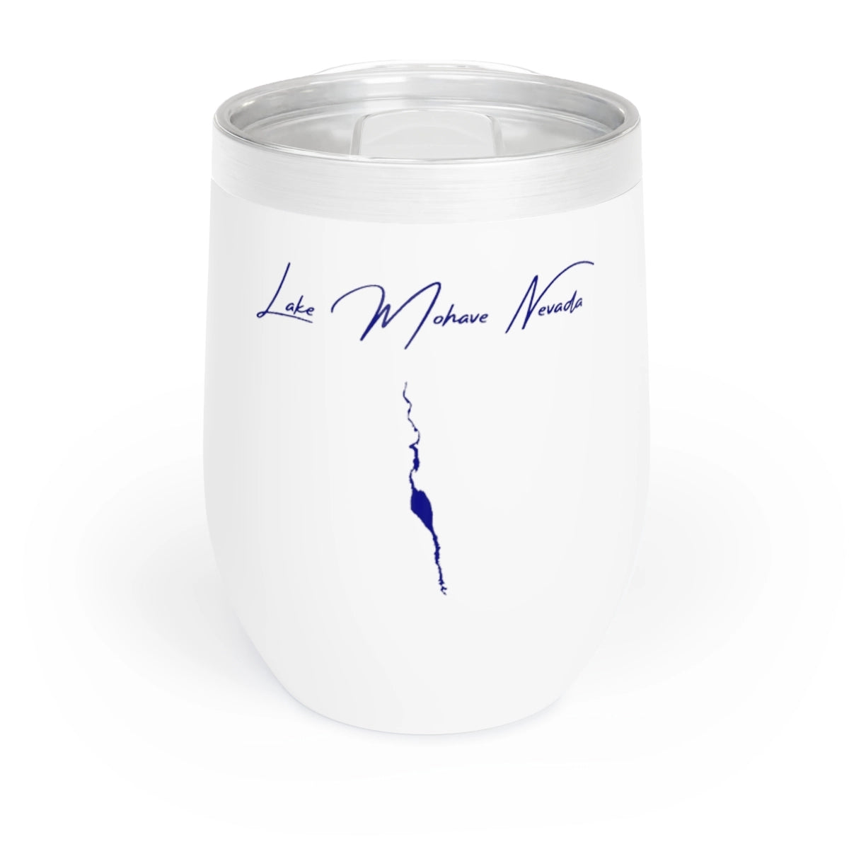 Nevada Lake Mohave Wine Tumbler front position view from front white.webp