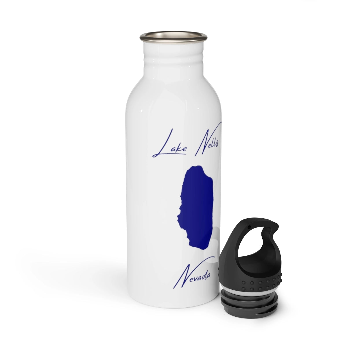 Nevada Lake Nellis Water bottle other position view from open white.webp
