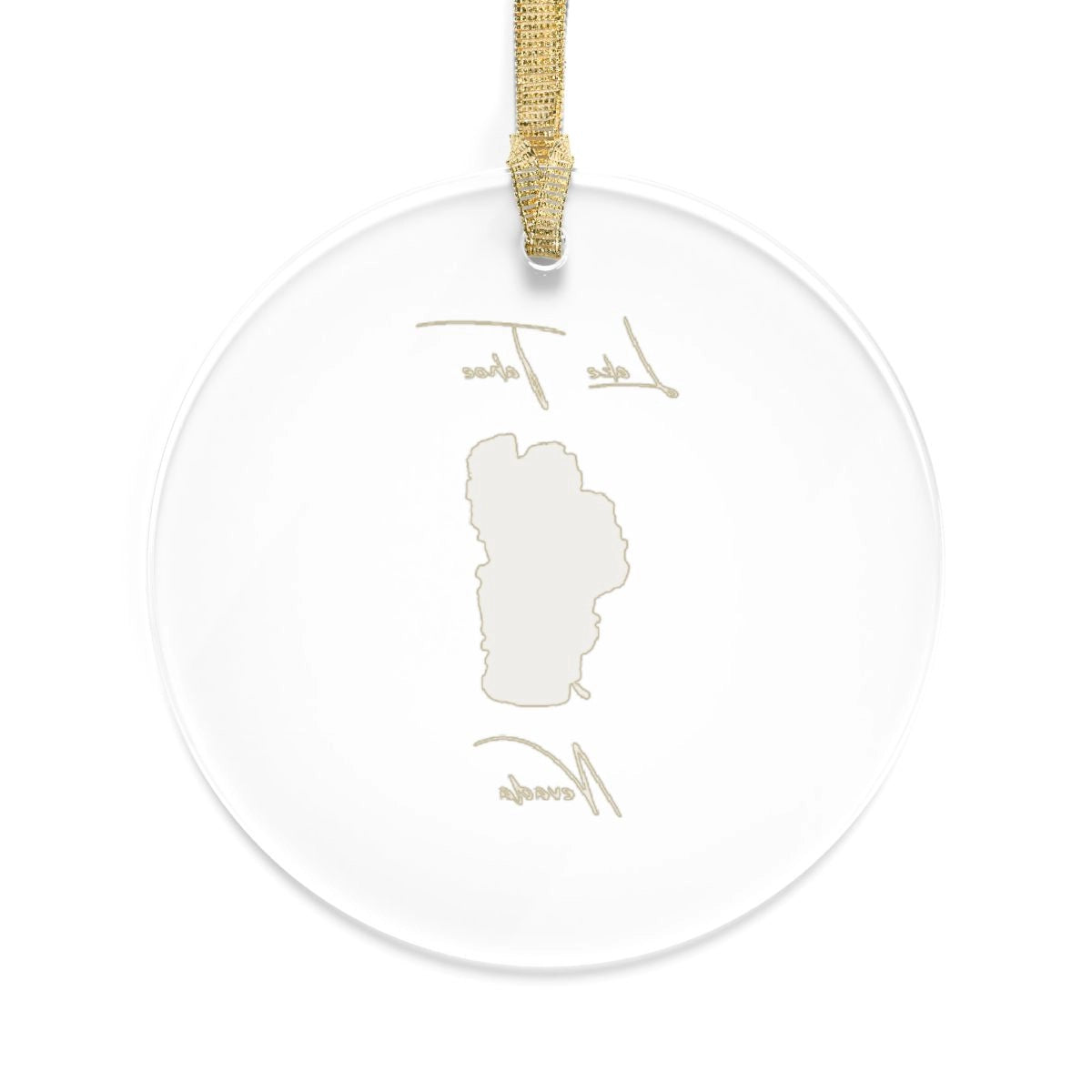 Nevada Lake Tahoe Tree Ornament other position view from back round.webp