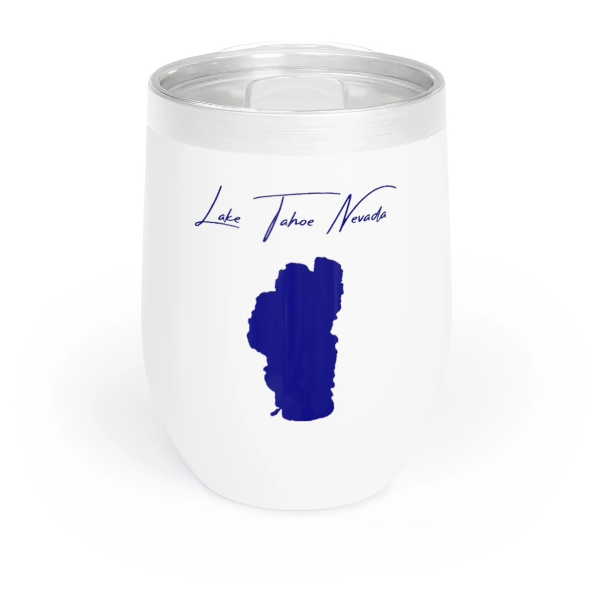 Nevada Lake Tahoe Wine Tumbler front position view from front white.webp