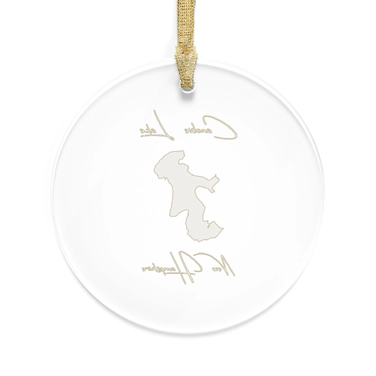 New Hampshire Canobie Lake Tree Ornament other position view from back round.webp