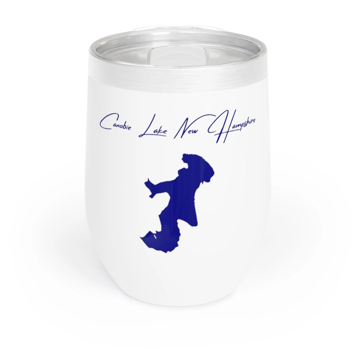 New Hampshire Canobie Lake Wine Tumbler front position view from front white.webp