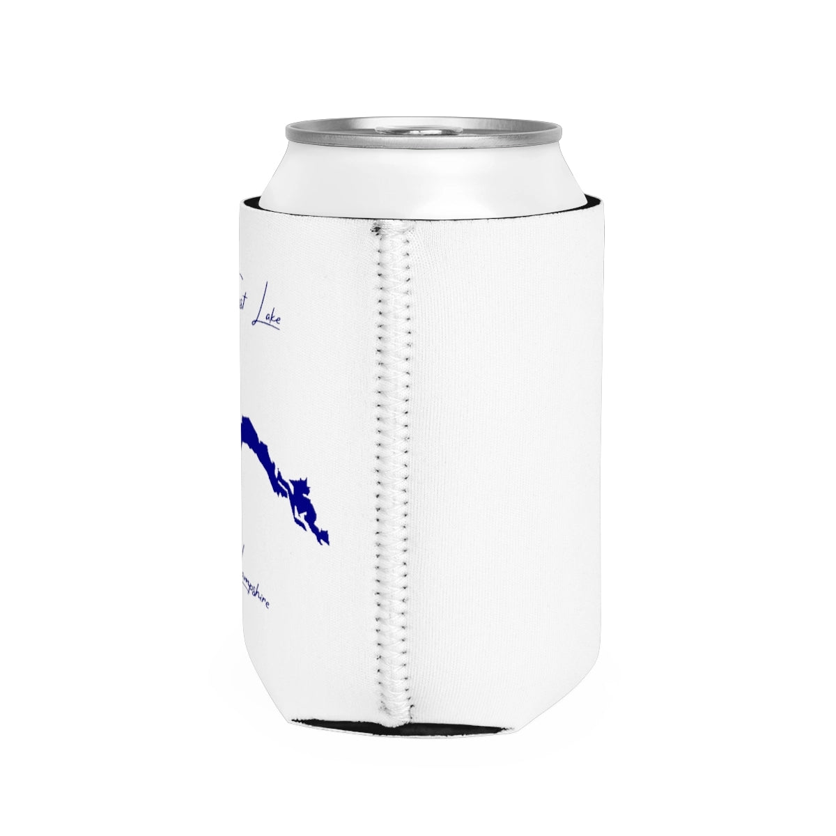 New Hampshire Great East Lake Can Koozie all position view from right white.webp
