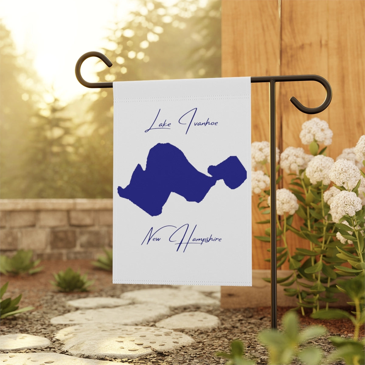 New Hampshire Lake Ivanhoe Garden Banner other position view from context-1 12'' x 18''.webp