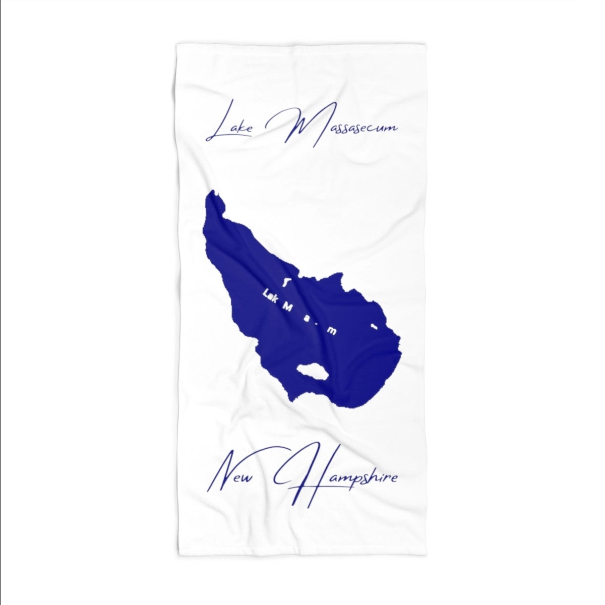 New Hampshire Lake Massasecum Beach Towel front position view from front 36 x 72.webp