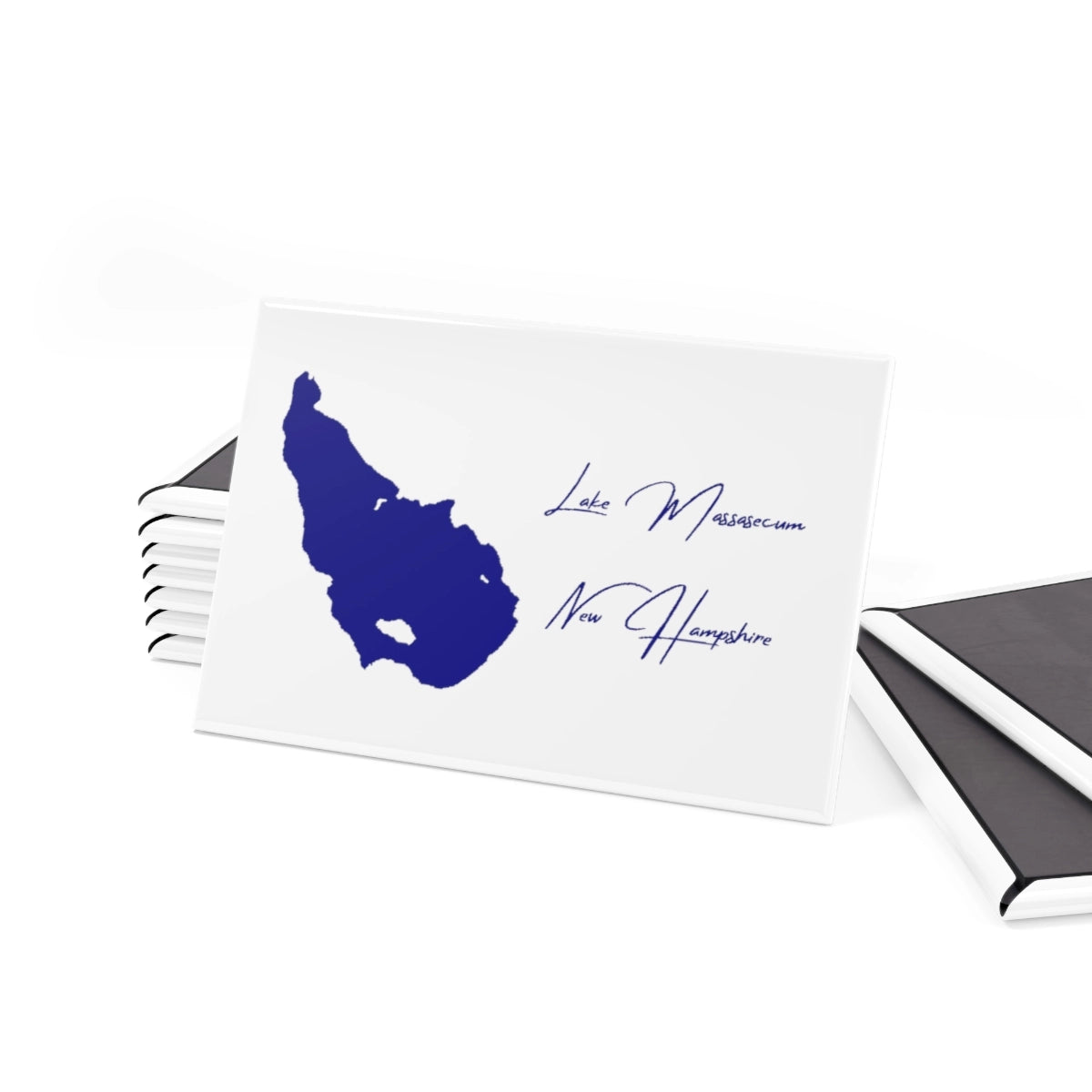 New Hampshire Lake Massasecum Magnet front position view from set 2 x 3.webp