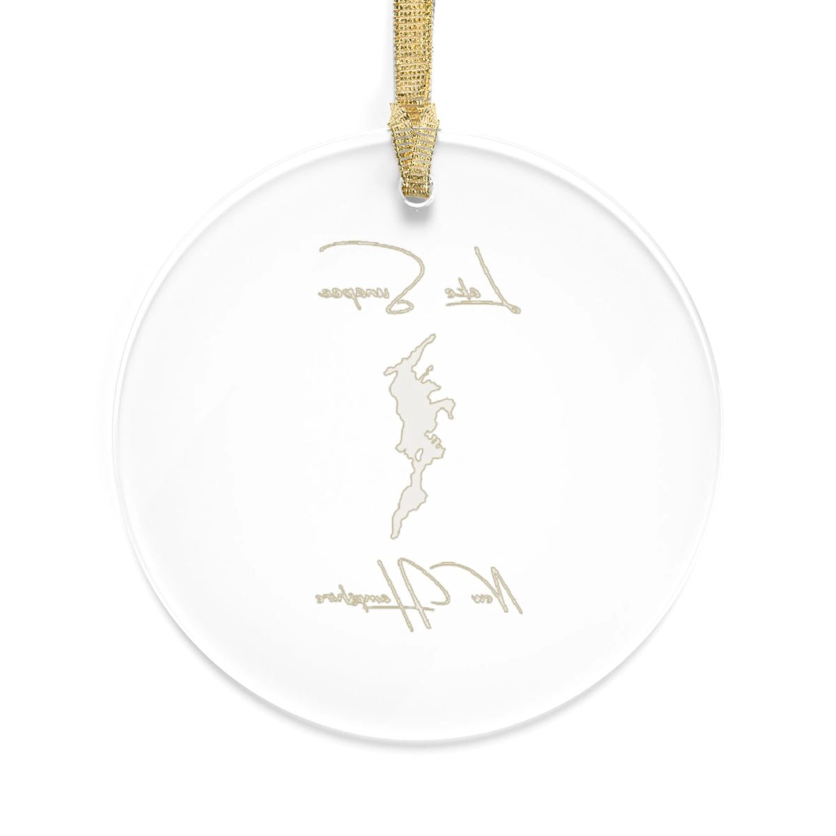 New Hampshire Lake Sunapee Tree Ornament other position view from back round.webp