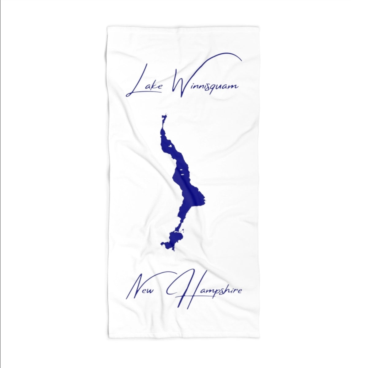 New Hampshire Lake Winnisquam Beach Towel front position view from front 36 x 72.webp