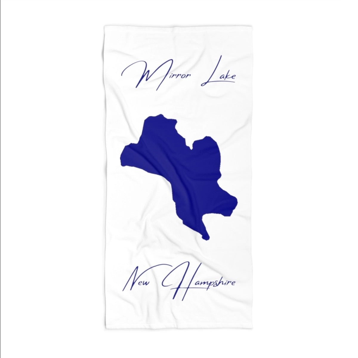 New Hampshire Mirror Lake Beach Towel front position view from front 36 x 72.webp