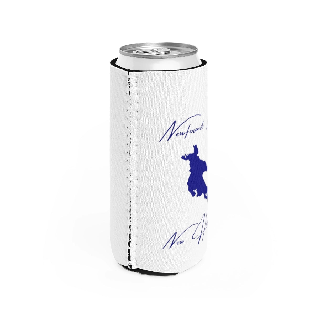 New Hampshire Newfound Lake Slim Can Koozie all position view from right white.webp