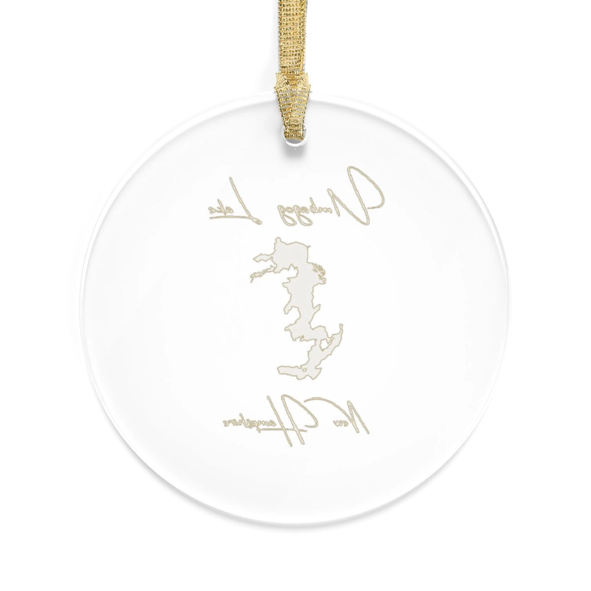 New Hampshire Umbagog Lake Tree Ornament other position view from back round.webp