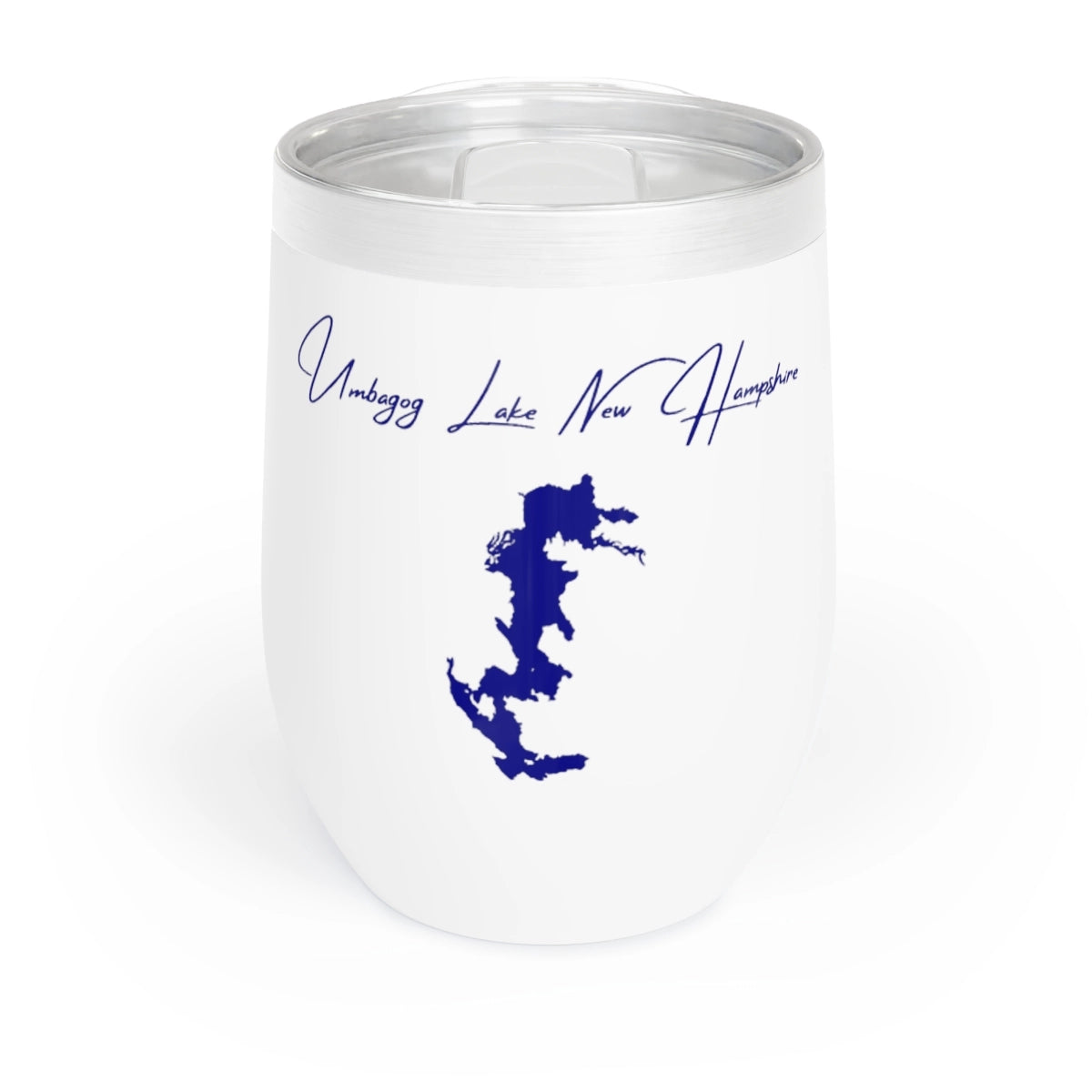 New Hampshire Umbagog Lake Wine Tumbler front position view from front white.webp