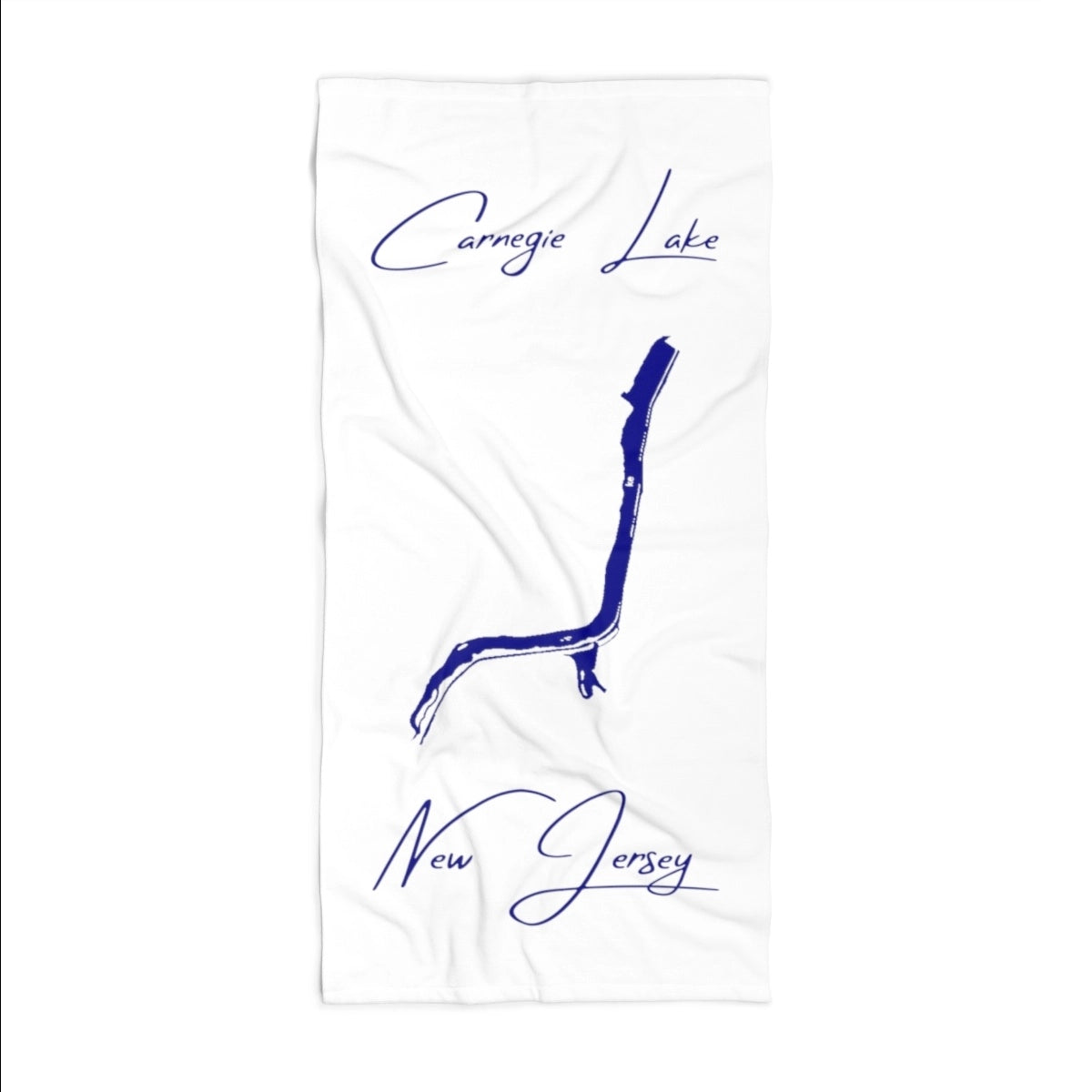 New Jersey Carnegie Lake Beach Towel front position view from front 36 x 72.webp