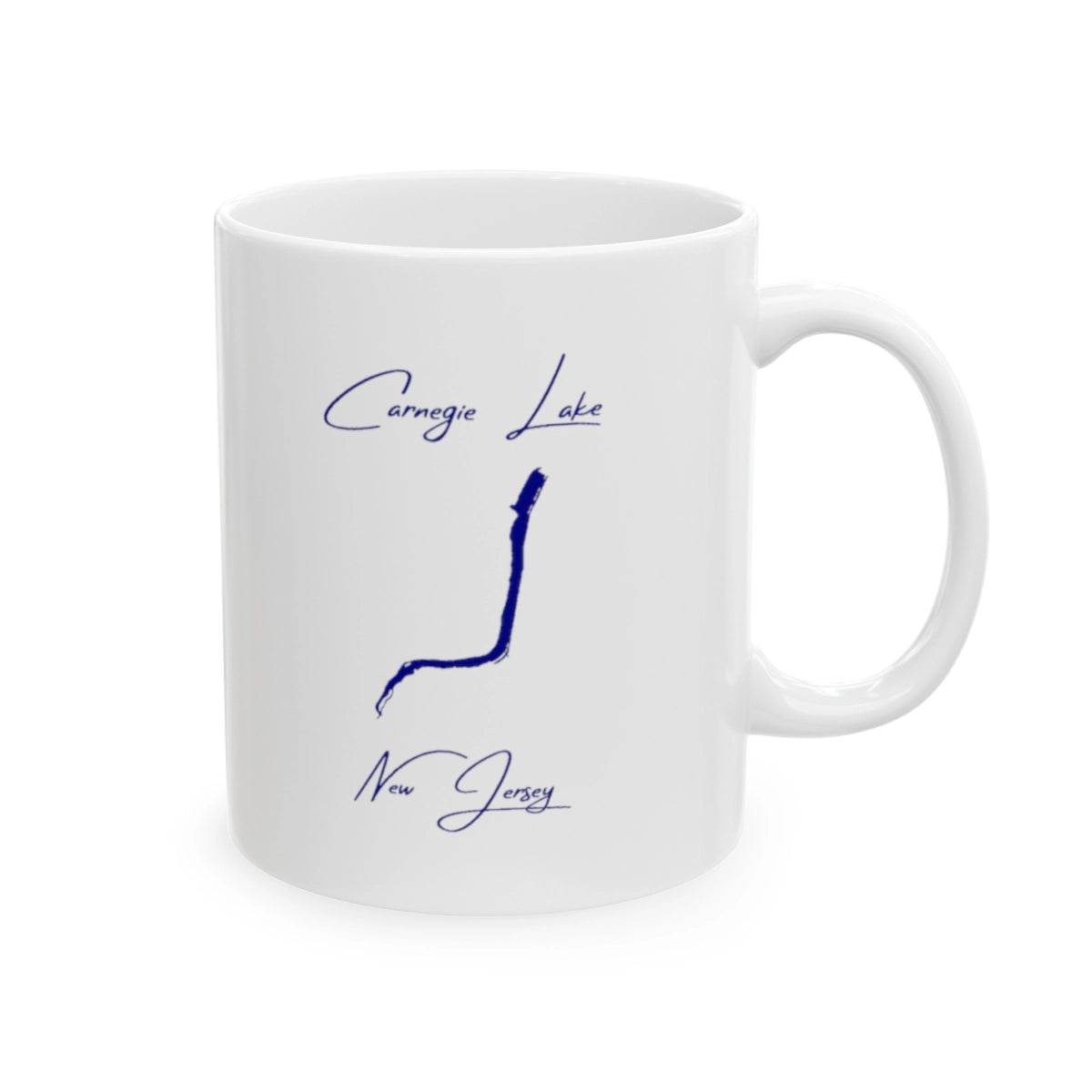 New Jersey Carnegie Lake Ceramic Mug other position view from right 11oz.webp