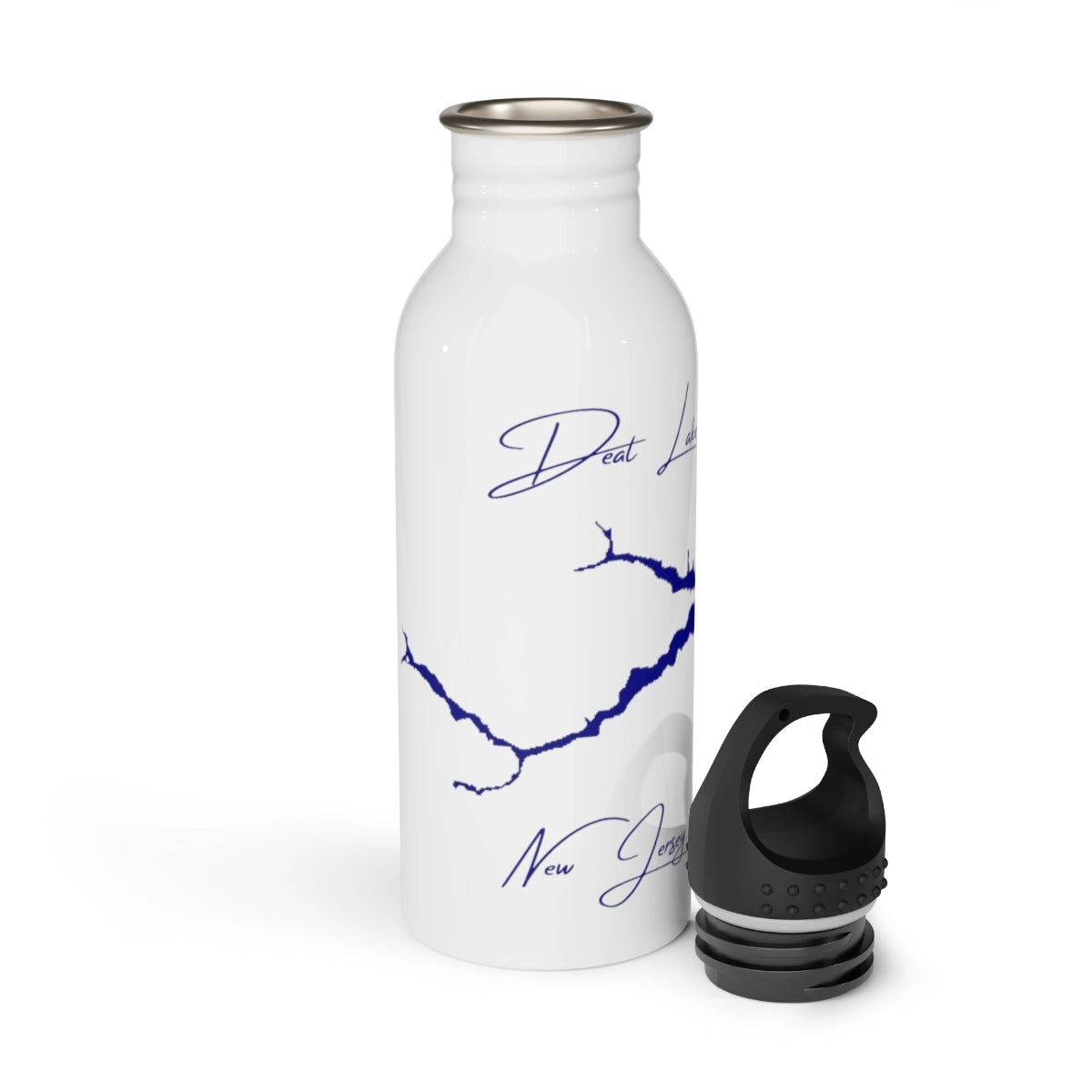 New Jersey Deal Lake Water bottle other position view from open white.webp