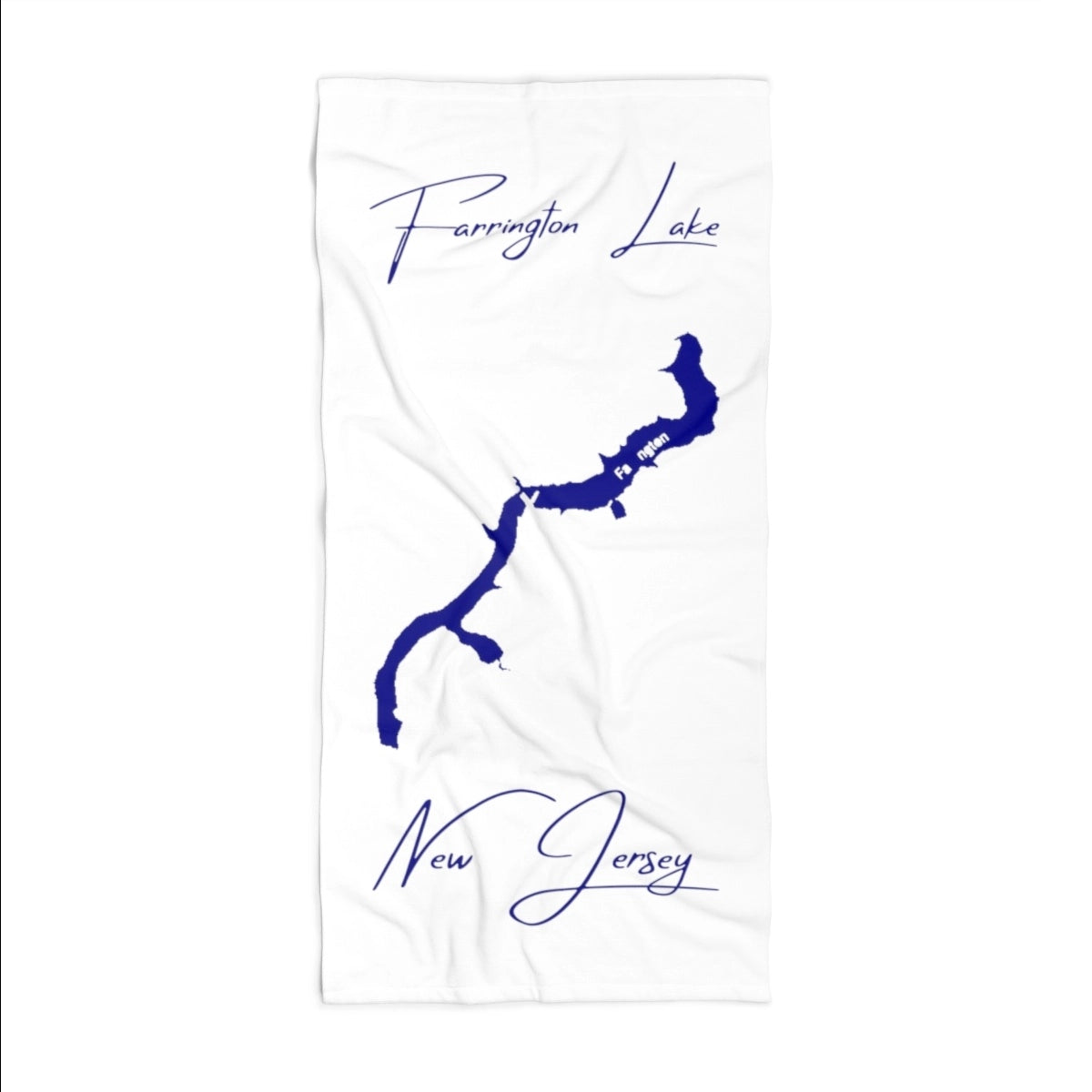New Jersey Farrington Lake Beach Towel front position view from front 36 x 72.webp