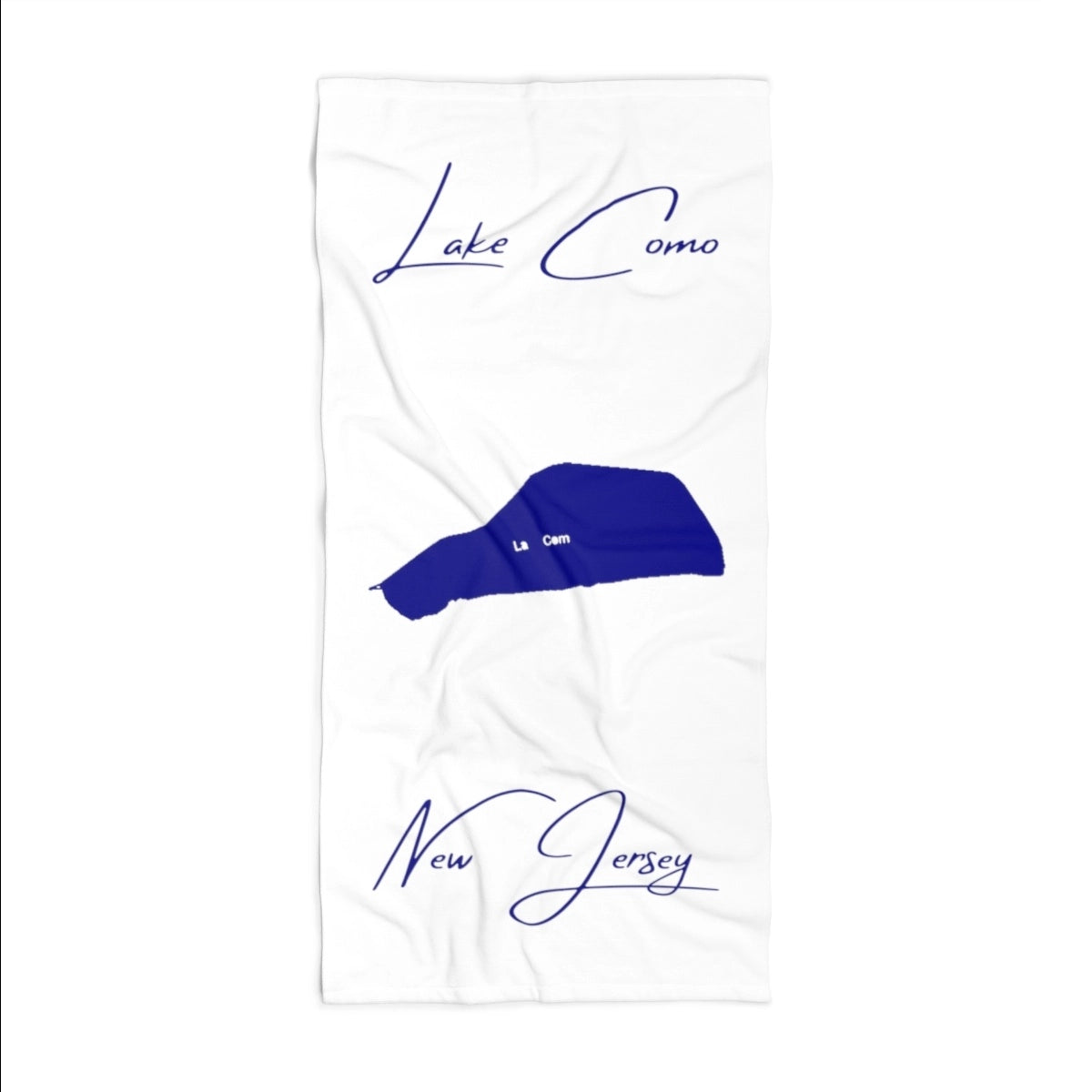New Jersey Lake Como Beach Towel front position view from front 36 x 72.webp