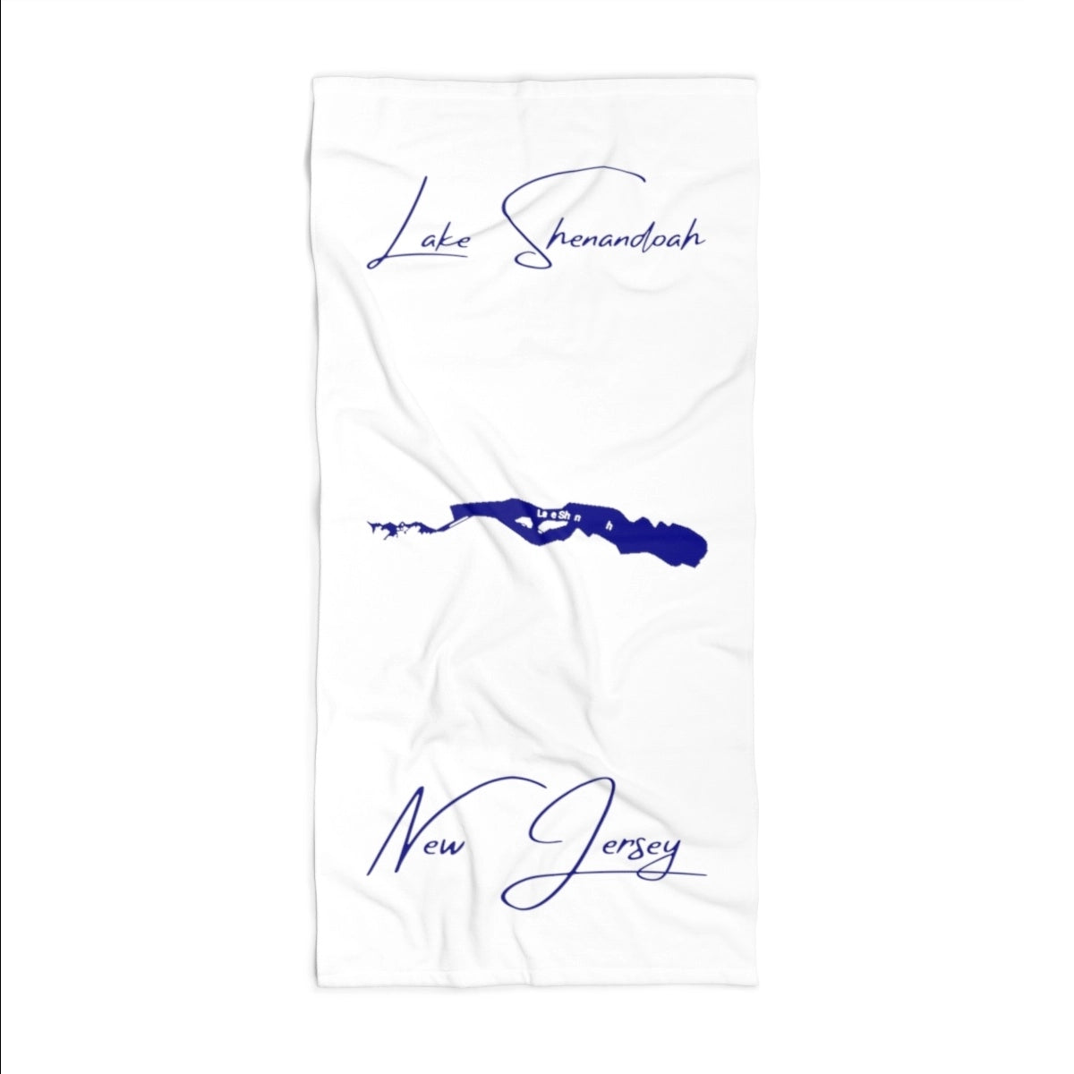 New Jersey Lake Shenandoah Beach Towel front position view from front 36 x 72.webp