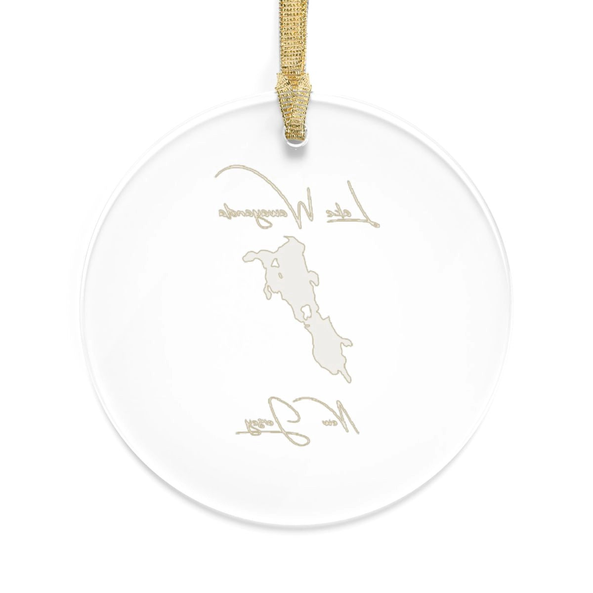 New Jersey Lake Wawayanda Tree Ornament other position view from back round.webp