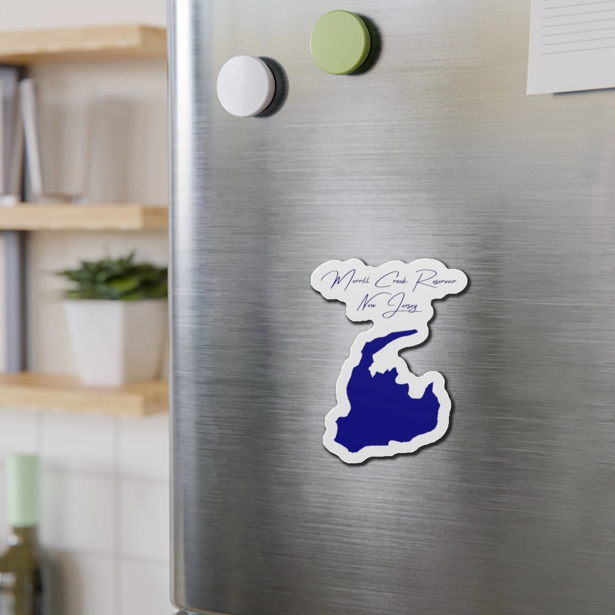 New Jersey Merrill Creek Reservoir Die Cut Magnet front position view from context-2 4 x 4.webp