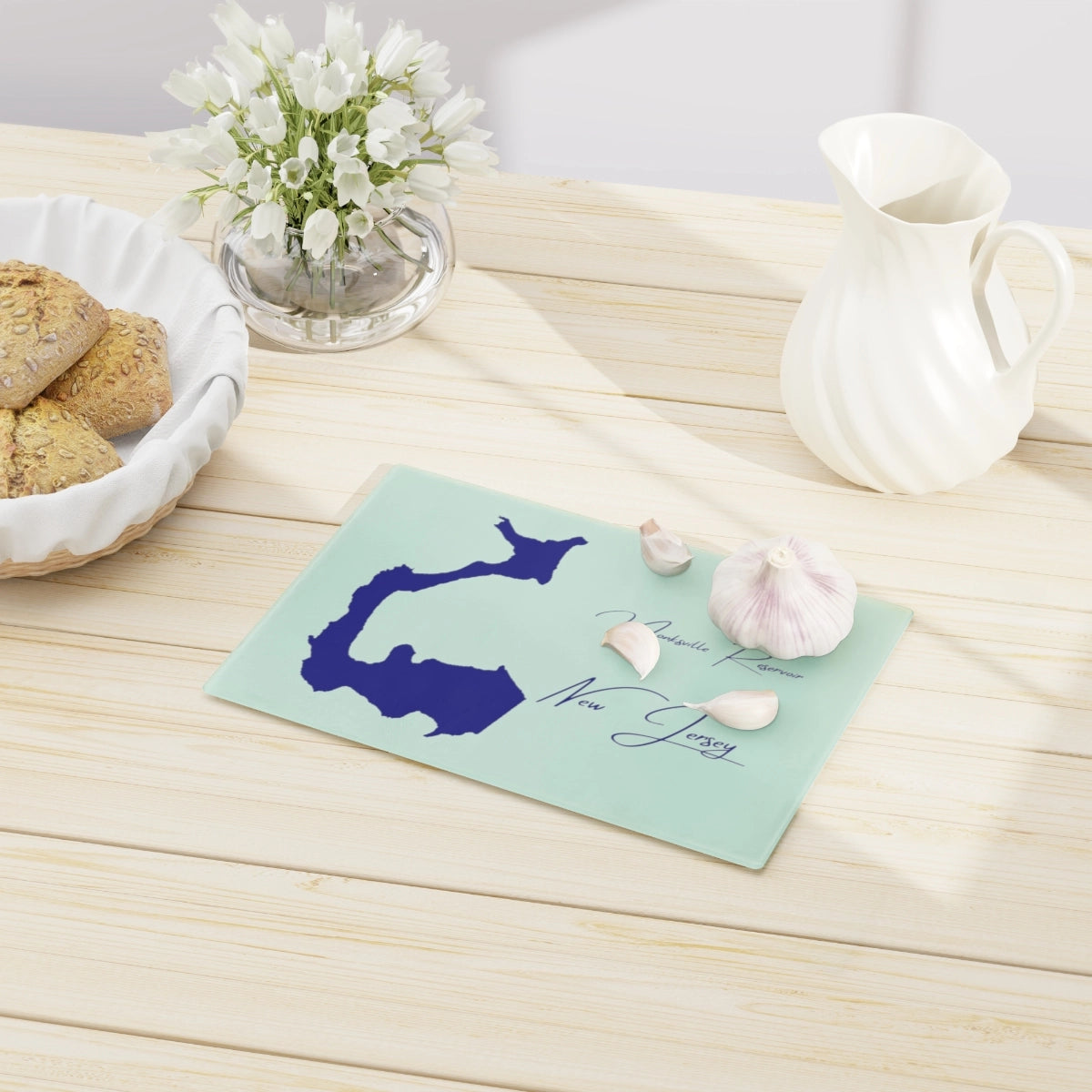 New Jersey Monksville Reservoir Cutting Board other position view from context-1 small.webp