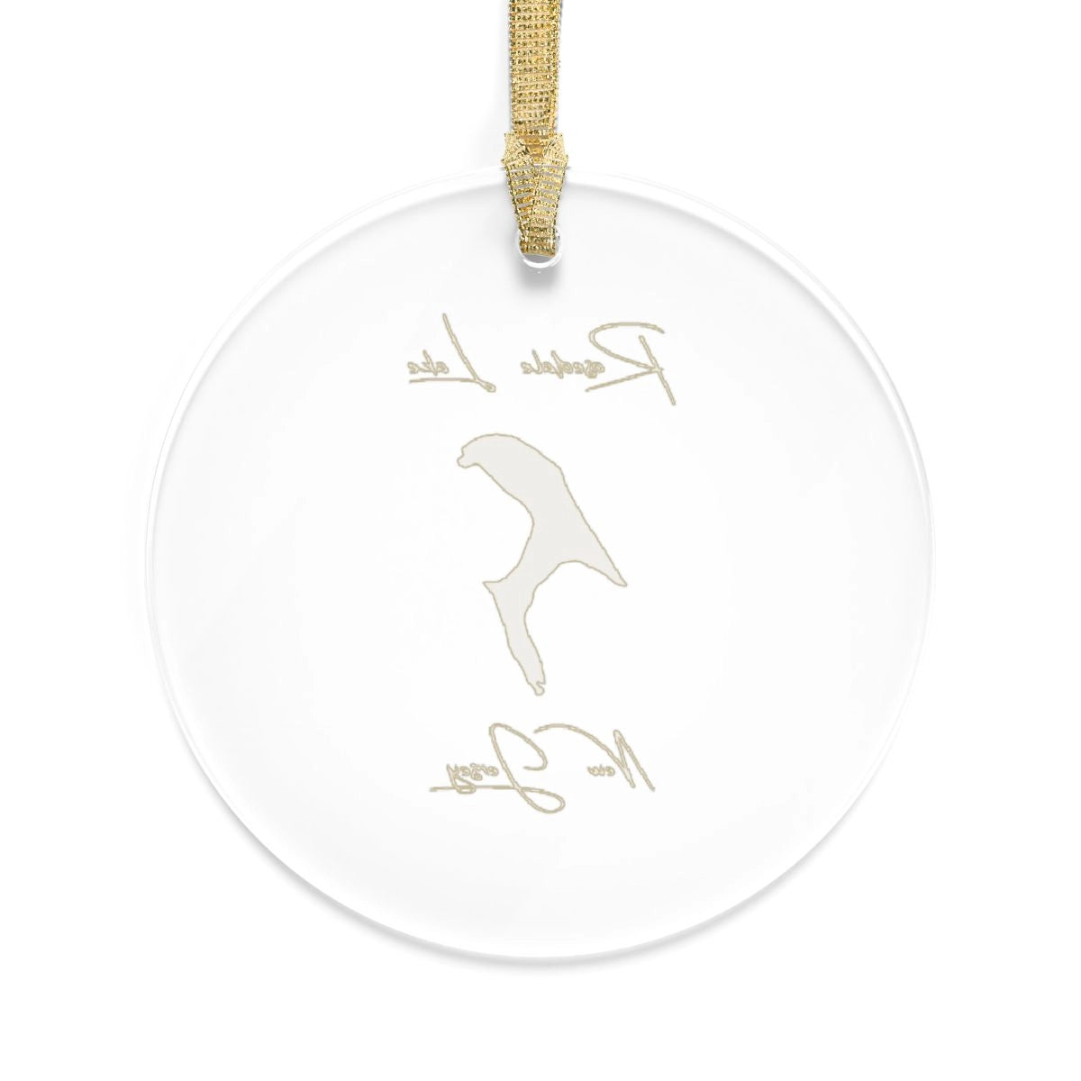 New Jersey Rosedale Lake Tree Ornament other position view from back round.webp