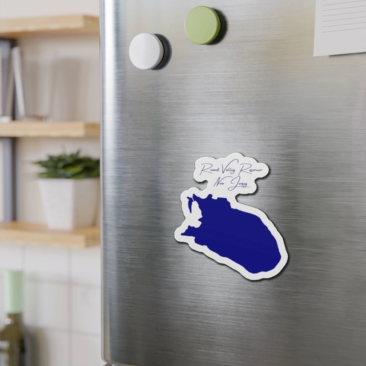 New Jersey Round Valley Reservoir Die Cut Magnet front position view from context-2 4 x 4.webp