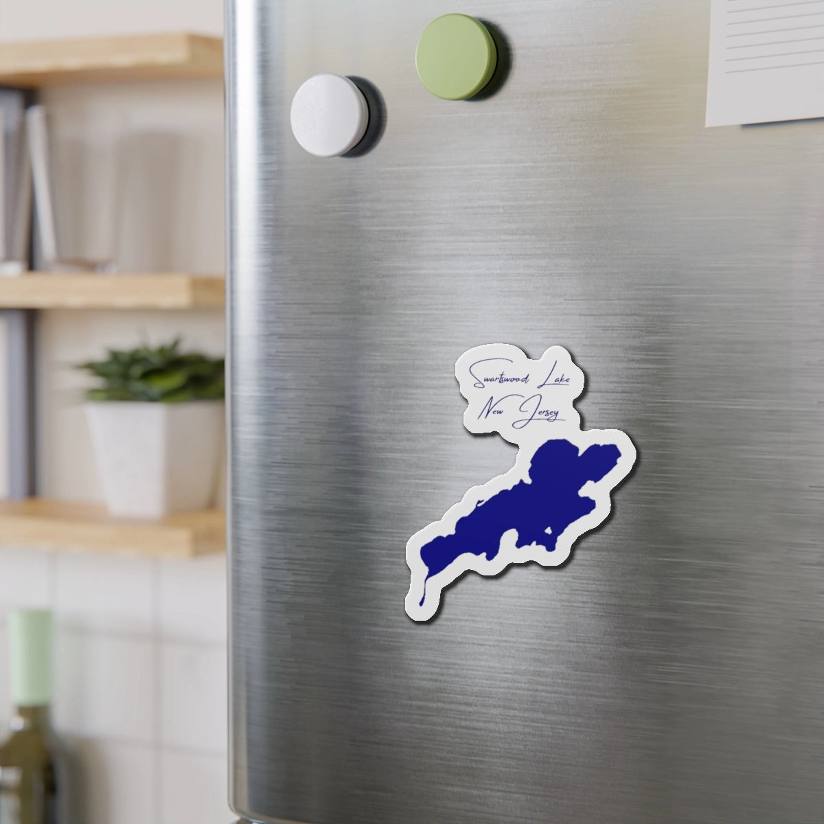 New Jersey Swartswood Lake Die Cut Magnet front position view from context-2 4 x 4.webp