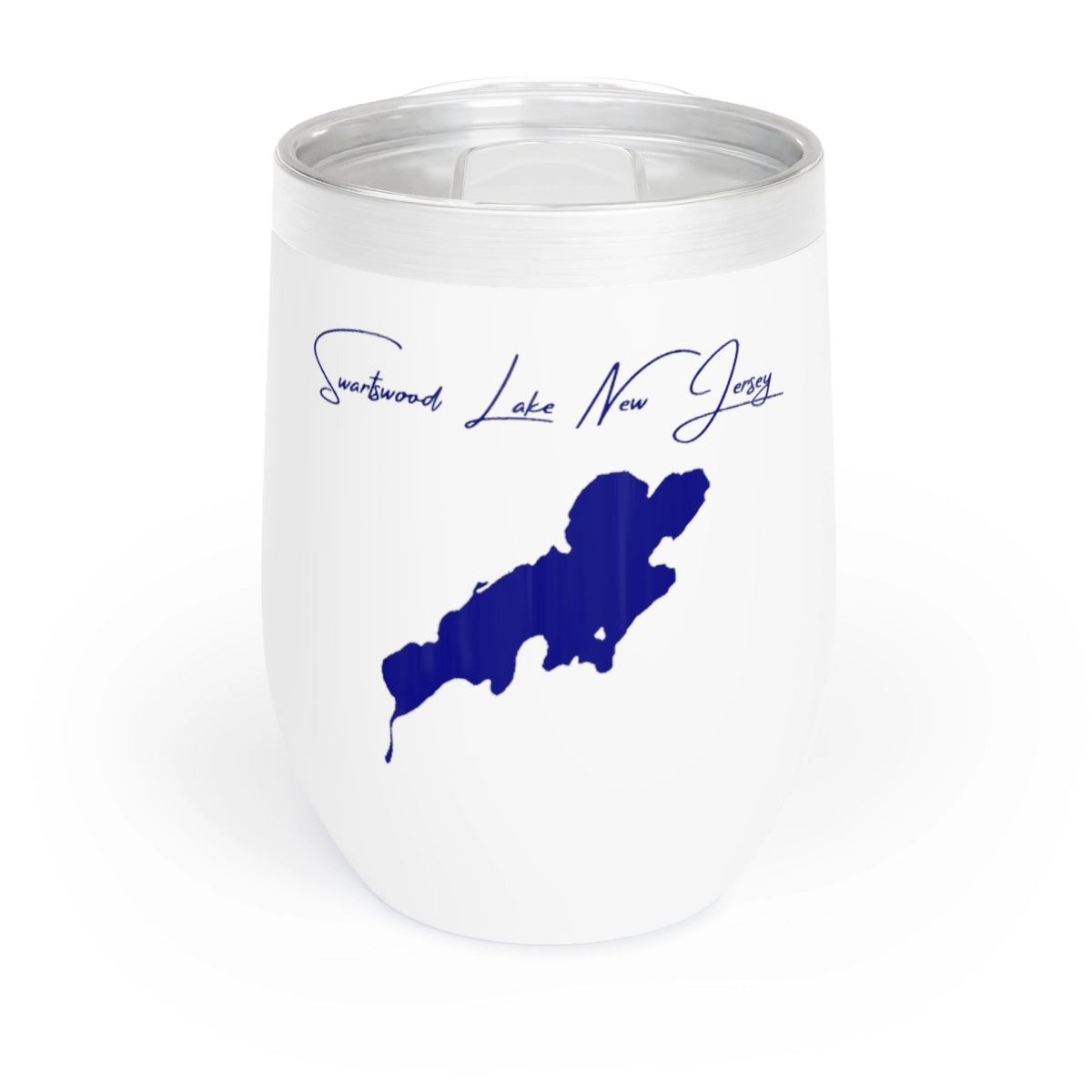 New Jersey Swartswood Lake Wine Tumbler front position view from front white.webp