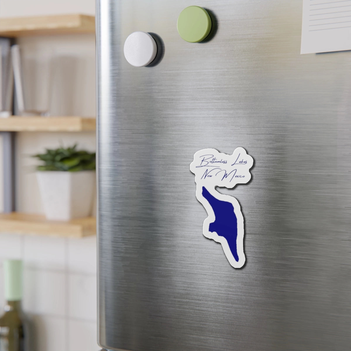 New Mexico Bottomless Lakes Die Cut Magnet front position view from context-2 4 x 4.webp