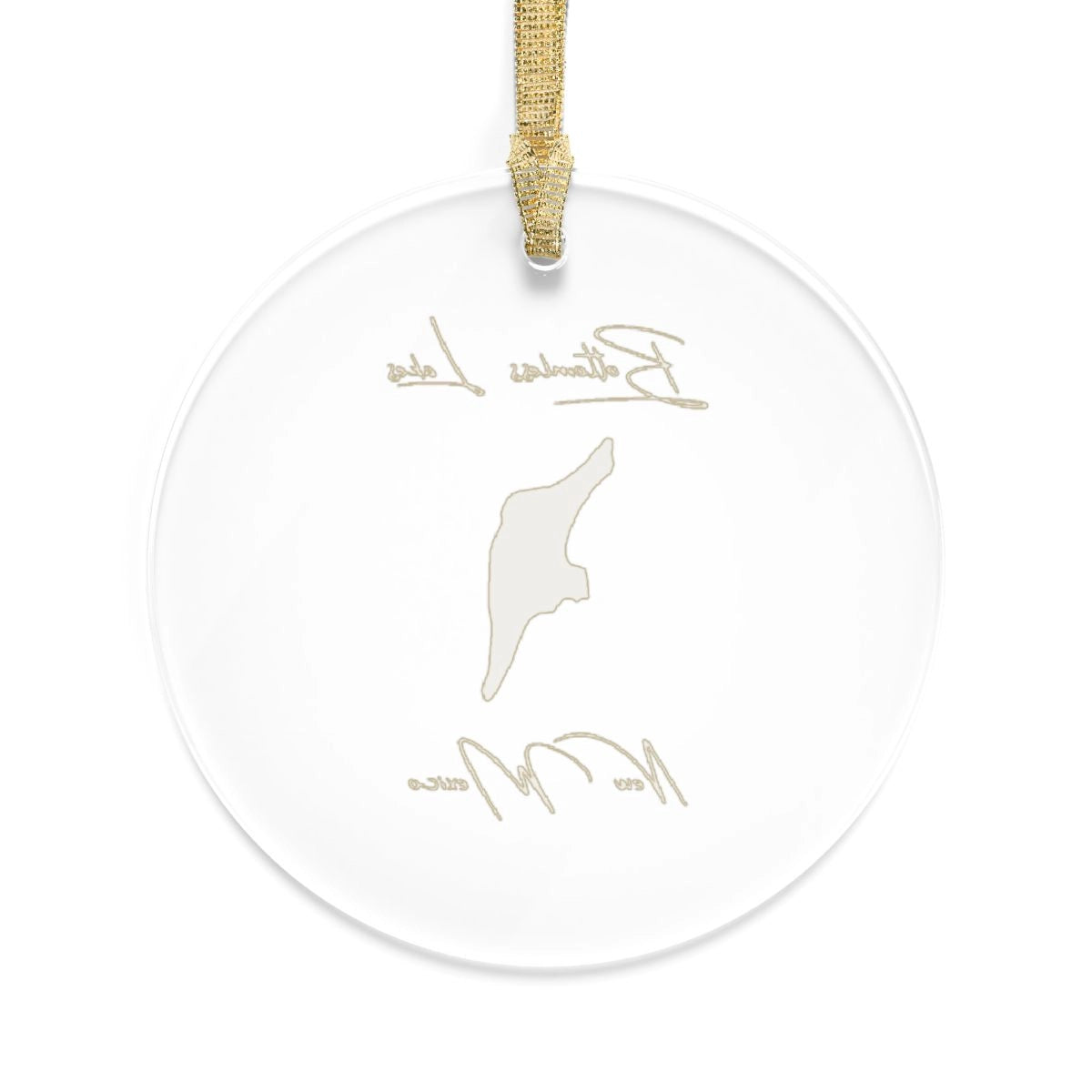 New Mexico Bottomless Lakes Tree Ornament other position view from back round.webp