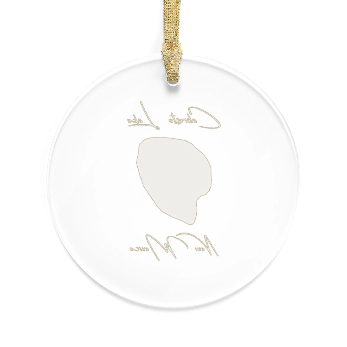 New Mexico Cabresto Lake Tree Ornament other position view from back round.webp