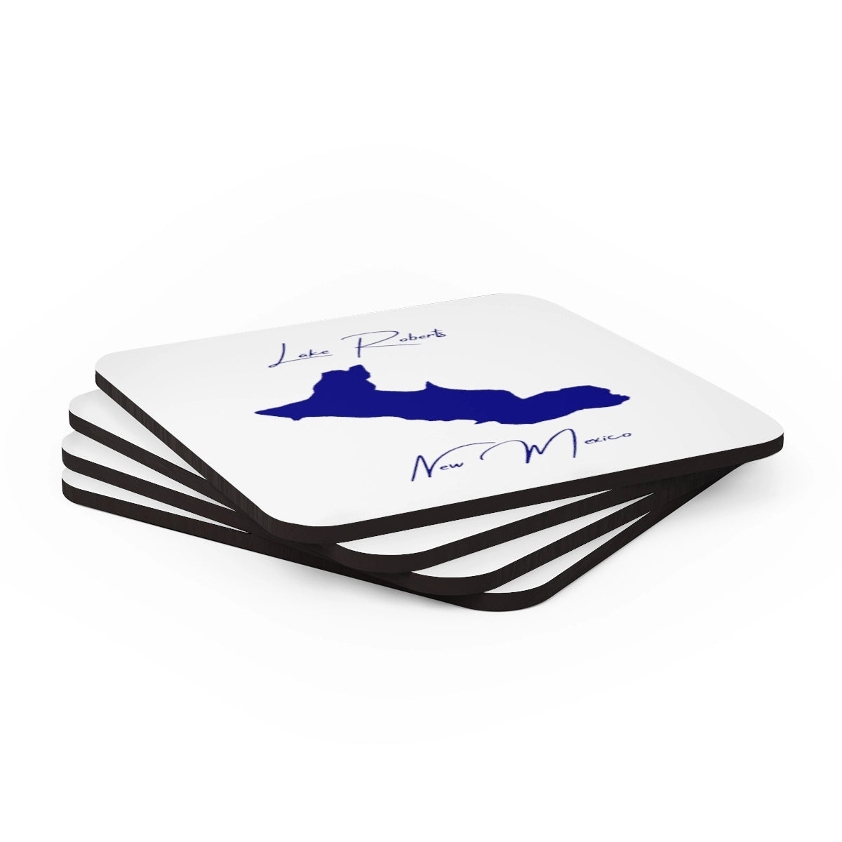New Mexico Lake Roberts Coaster Set front position view from stacked 3.75 x 3.75.webp