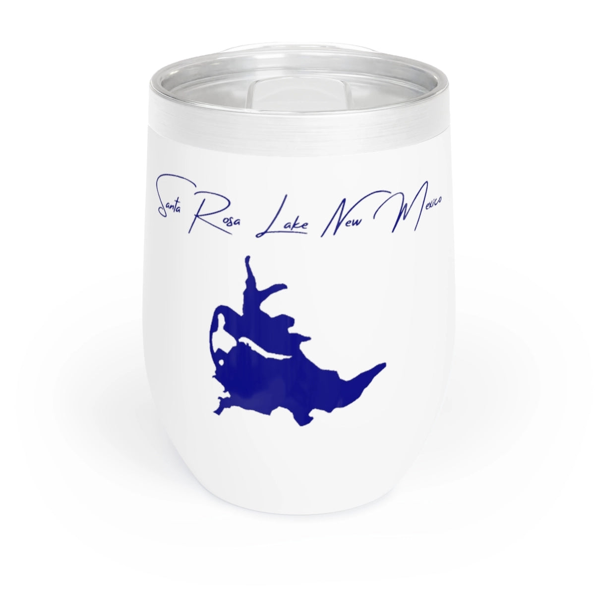 New Mexico Santa Rosa Lake Wine Tumbler front position view from front white.webp