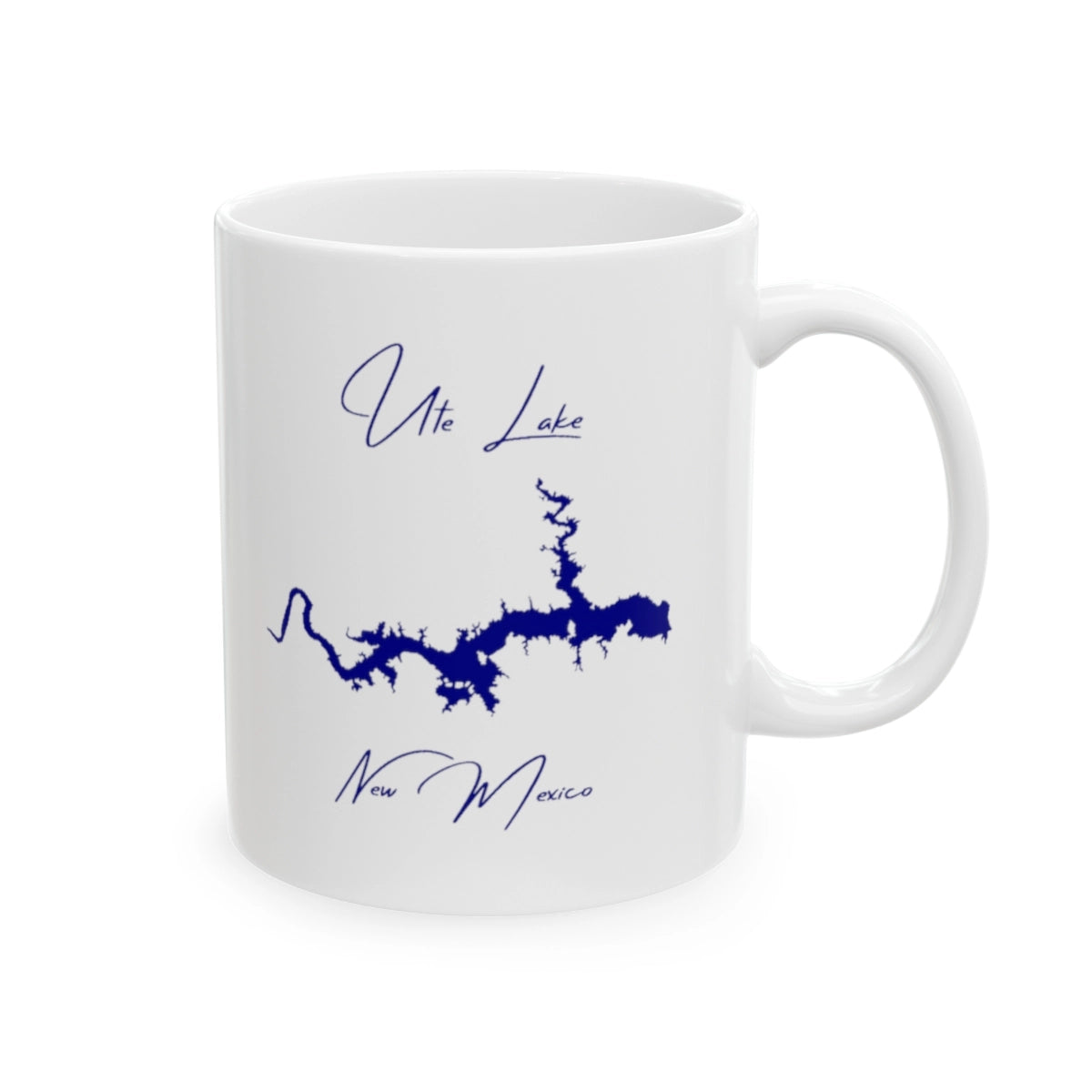 New Mexico Ute Lake Ceramic Mug other position view from right 11oz.webp