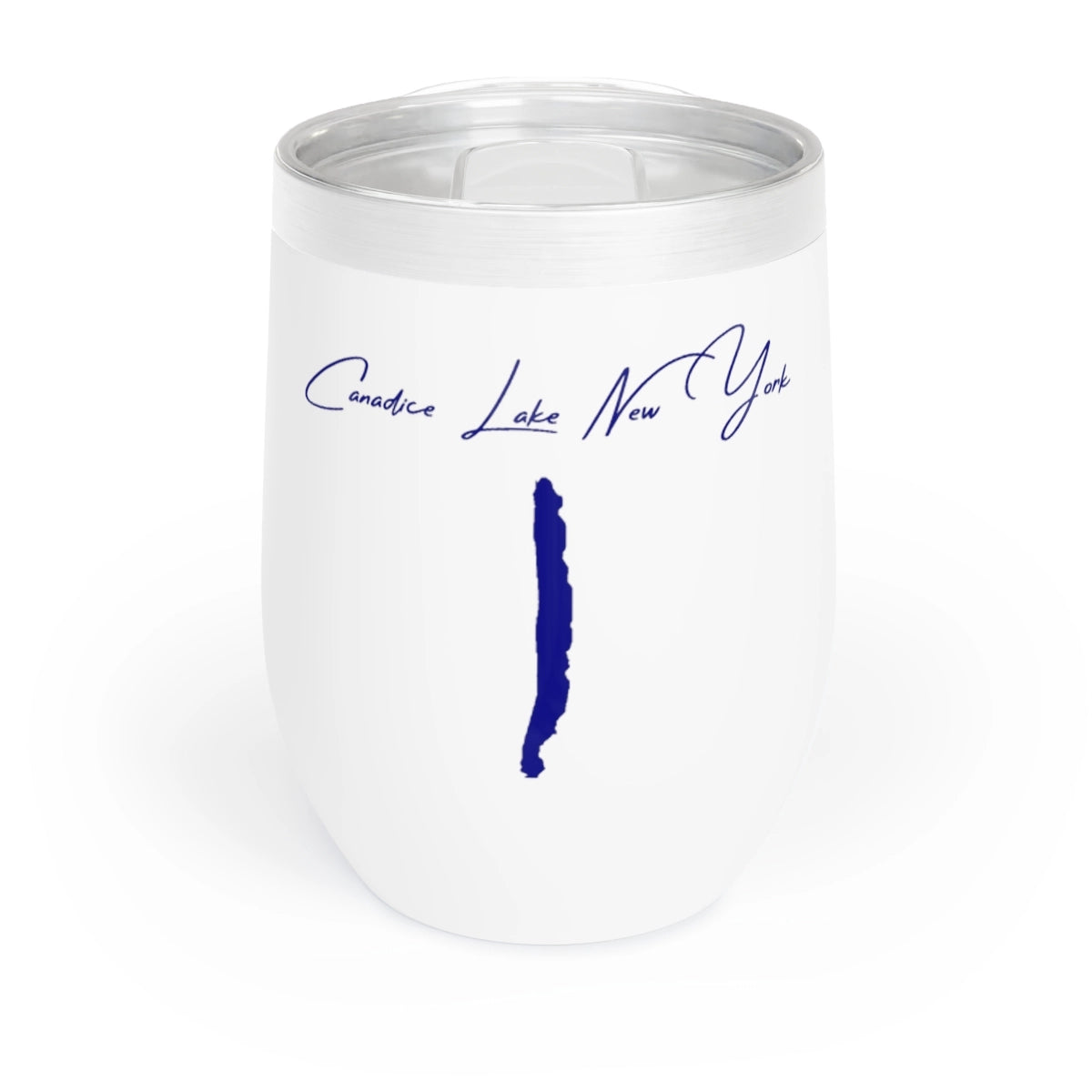 New York Canadice Lake Wine Tumbler front position view from front white.webp
