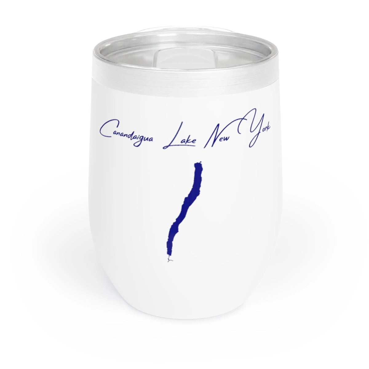 New York Canandaigua Lake Wine Tumbler front position view from front white.webp
