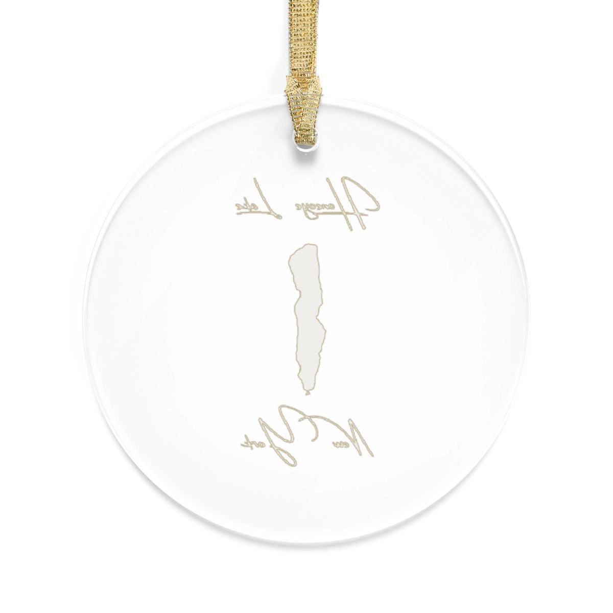 New York Honeoye Lake Tree Ornament other position view from back round.webp