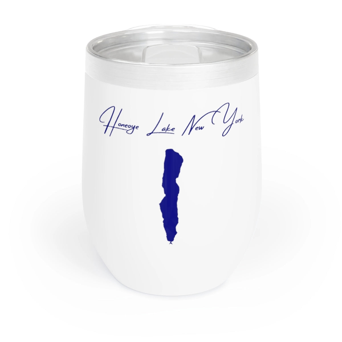 New York Honeoye Lake Wine Tumbler front position view from front white.webp