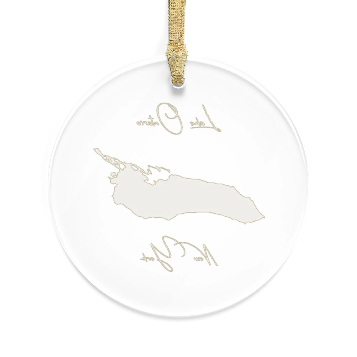 New York Lake Ontario Tree Ornament other position view from back round.webp