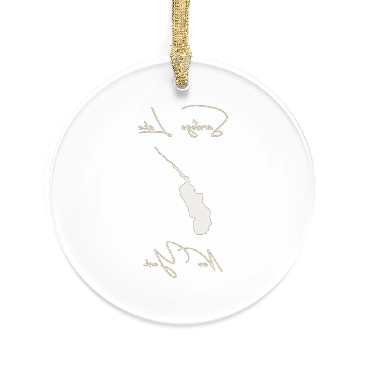 New York Saratoga Lake Tree Ornament other position view from back round.webp