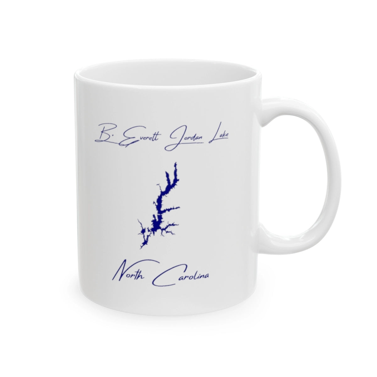 North Carolina B. Everett Jordan Lake Ceramic Mug other position view from right 11oz.webp
