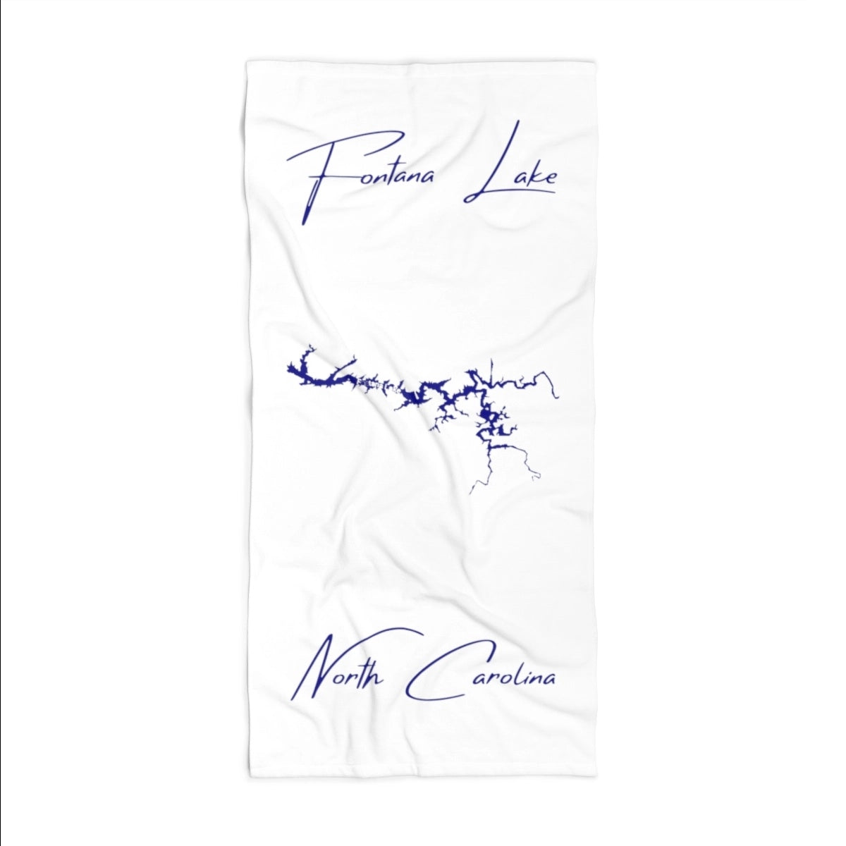 North Carolina Fontana Lake Beach Towel front position view from front 36 x 72.webp